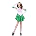 Angelaicos Womens Color Block Bowknots Costume Dress (M, Green)