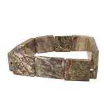 Marble Bracelet 02 Stretch Rainforest Brown Rectangle Crystal Gemstone
