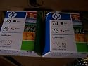 4 pack (2 black/2hp74+ 2 color/2hp75) of Genuine/Actual/OEM/Real/Original new HP ink toner cartridge (not remanufactured, refurbished, or refilled officepage replacement) compatible for Hewlett Packard All-In-One Deskjet D4260 D4263 D4268 D4280 D4360 D4363 D4368 OfficeJet J5730 J5740 J5750 J5780 J5785 J5788 J6410 J6413 J6415 J6450 J6480 PhotoSmart C4210 C4225 C4235 C4240 C4250 C4270 C4272 C4273 C4275 C4280 C4283 C4285 C4288 C4293 C4294 C4380 C4385 C4440 C4450 C4472 C4473 C4480 C4483 C4485 C5225 C5240 C5250 C5280 D5345 D5360 D5363 D5368 all-in-one inkjet printer