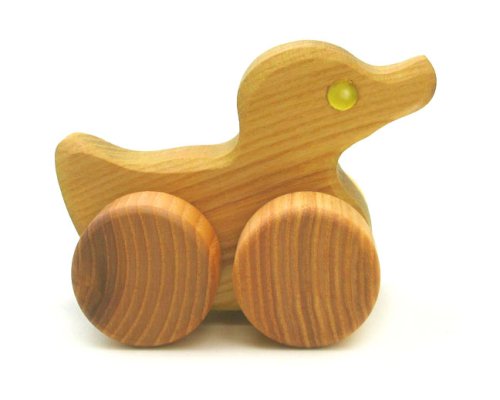 Childrens Toyshop  Toys : Push Duck  - Wooden Toy
