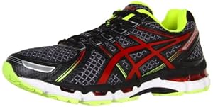 ASICS Men's GEL-Kayano 19 Running Shoe,Black/Red/Lime,10.5 M US