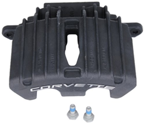 ACDelco 172-2220 GM Original Equipment Black Front Disc Brake Caliper Assembly with Corvette Logo and 4 Guide Pin Bolts