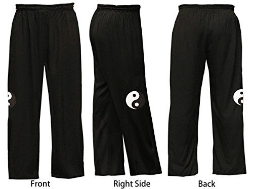 KungFuDirect Womens Blended Cotton Tai Chi Pants with Tai Chi Logo Embroidery