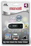 Maxell 4gb Flash Drive With Rotating Cap Built-In Password Protection 360 Degree Rotating Cap