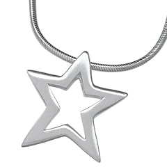 VINANI Anh�nger Stern mattiert mit Kette 42 cm Sterling Silber 925 ASM42