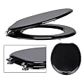 Design WC Sitz Schwarz Toilettendeckel Deckel Black