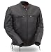 First MFG Men's Sleek Vented Scooter Leather Jacket. Convertable to Vest. Zip-Off Sleeves. Full Featured. FIM225CSLZ
