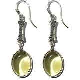  Caribbean Amber Ethnic Dangle Earrings