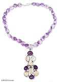 Amethyst and citrine choker, 'Dreams' 0.5 W 16.5 L