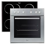 Whirlpool HKW 800002 IX Einbau-Herdset / A / Kochfeld: Ceran / Herdfarbe: Edelstahl / Versenkbare Bedienknebel / Br&auml;ter- und DUO-Zweikreis-Kochzonen