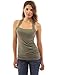 PattyBoutik Women's Crochet Inset Ruched Detail Tank Top