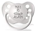Personalized Pacifiers Pull to Sound Alarm Pacifier in White