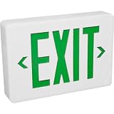 Exit Sign in White with Green Letters