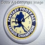 Fantasy Football Trophy Champ Wall Clock