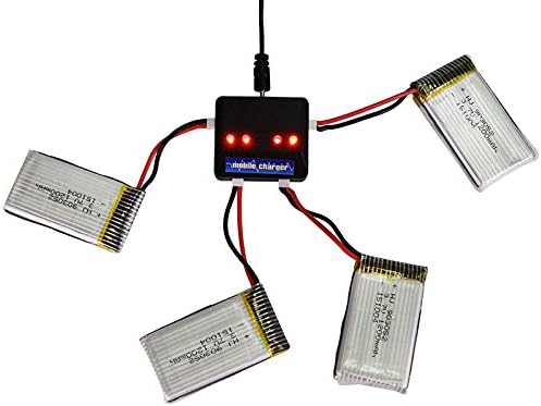 Baibaotoys Lipo Battery 3.7V 1200mAh 4-port Charger for Syma X5sw