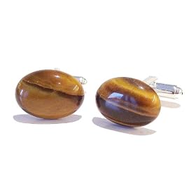 Cufflinks - Tiger's Eye & Silver
