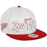 New Era Detroit Red Wings Team Script 9FIFTY Snapback Hat - White/Red