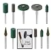 10pc Diamond-in-Rubber Emery Polishing Bit Set - Fits Dremel - Metal, Glass, Stone, Tile