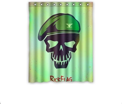Daniellestore Rick Flag Suicide Squad Art Window Treatment Thermal Insulated Solid Grommet Blackout Curtains/Drapes for Bedroom (1 Panel,52x63 inches)