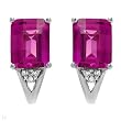 Earrings With 5.45ctw Diamonds and Created Sapphires Beautifully Crafted in White Gold Length 16mm