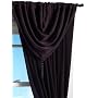 Park B. Smith Cleopatra Washable Velvet 45 by 38 Waterfall Valance, Eggplant