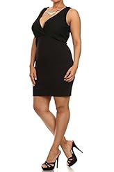 Plus Size Polyester/Spandex Tank Lace Wrap Bodycon Dress 