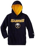 NHL Youth Buffalo Sabres Sportsman Pullover Fleece Hoodie - R58C4Pbb (True Navy, Medium 10/12)