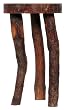Log Wood Small Round Stool With Bark 12.5" x 18"