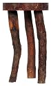 Log Wood Small Round Stool With Bark 12.5" x 18"