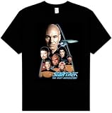 Star Trek THE NEXT GENERATION Adult Black Cast T-shirt