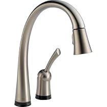 Delta 980T-SS-DST Pilar Single Handle Pull-Down Kitchen Faucet with Touch2O Technology, Stainless