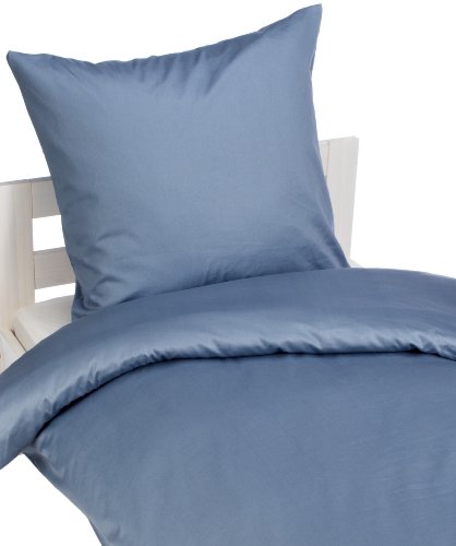 Kinzler Schlo&szlig; Hellenstein B-02514 Baumwoll-Satin Bettw&auml;sche Tricky 2-teilig 80 x 80 und 135 x 200 cm blau