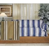 Classic Stripe Slipcover, Loveseat, Sage