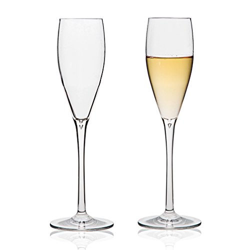 MICHLEY Unbreakable Champagne Flutes Glasses, 100 Tritan Shatterproof