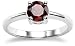 Jewelry : Sterling Silver Round Garnet Ring