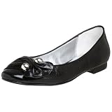 Moda Spana Women's Oblique Flat Skimmer,Black,7 M
