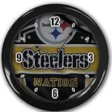 Pittsburgh Steelers Wall Clock Black Great Unique Gift Idea