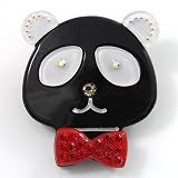 Cute Black Panda Plastic Brooch