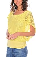Bleu Marine Blusa (Amarillo)