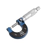 uxcell　マイクロメーター　滑らないグリップ　キャリパーキット　0-25mm　ブラック　ブルー