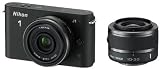 Nikon 1 J1 Systemkamera (10 Megapixel, 7,5 cm (3 Zoll) Display) schwarz inkl. 1 NIKKOR VR 10-30 mm und 10 mm Pancake Objektive