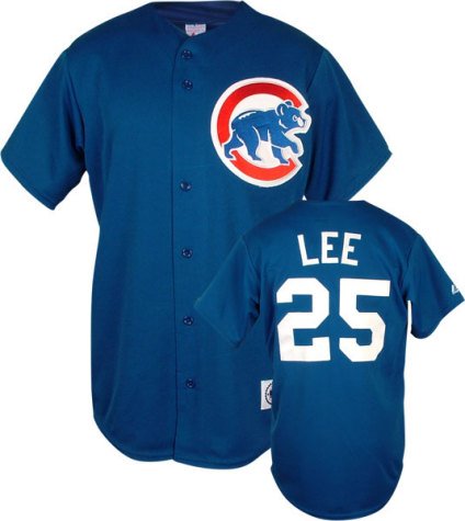 Youth Chicago Cubs #25 Derrek Lee Alternate Replica Jersey - S8