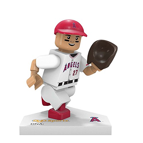 MLB Los Angeles Angels Gen5 Limited Edition Of Anaheim Mike Trout Minifigure, Small, White