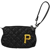 MLB Pittsburgh Pirates Ladies Black Wristlet Quilted Purse