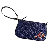 MLB Atlanta Braves Ladies Navy Blue Quilted Wristlet Purse