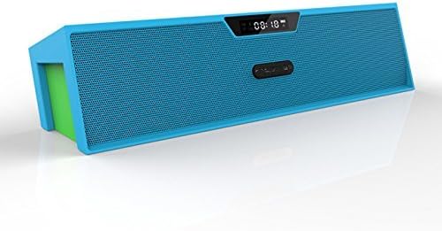 Pumaex Portable Wireless Bluetooth Speakers with FM Radio, Alarm Clock,Radio Microphone, LED Display, Micro SD Card &amp; USB Input,(Blue)
