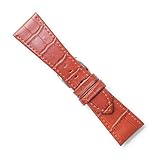 松重オリジナル  YK001C-30-30mm デカ時計用牛革マット型押し  茶色