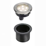 DASAR FLAT LED mit warmweissen LED, Bodeneinbaustrahler, mit Edelstahl Cover