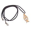 Fish and Cross - olive wood necklace, necklace is 60cm long - 23.5 inches)
