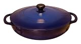 Lodge Enamel on Cast Iron 3-Quart Casserole with Lid, Graduated Blue